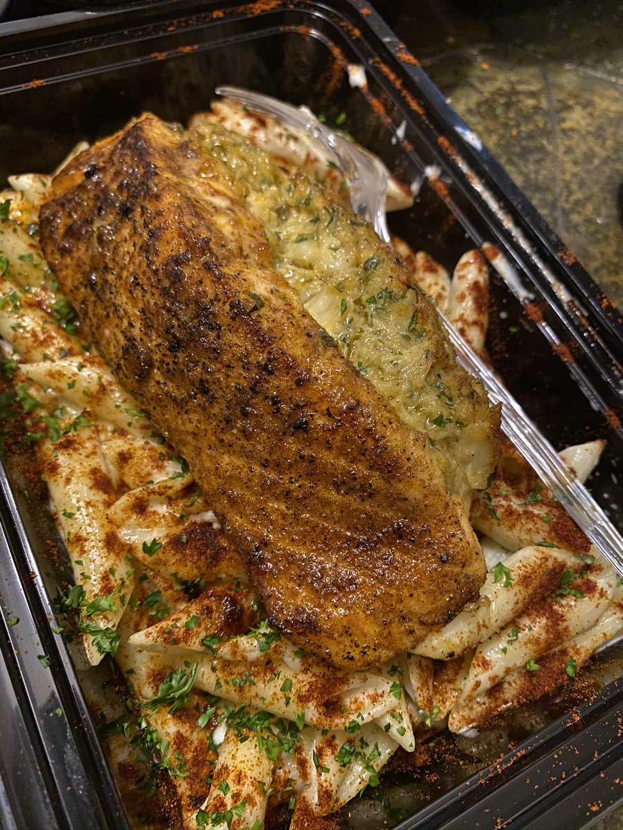 ORDERS ARE NOW OPEN FOR DELIVERY FRIDAY 8-11!!!  10am-2pm
………………
Stuffed Salmon Pasta OR Stuffed Salmon w/ Cabbage and Mac &amp; Cheese
……………….
DM TO PLACE ALL ORDERS…Cashapp, ApplePay, Venmo &amp; Zelle accepted!!!!