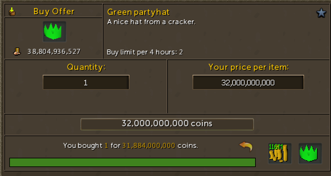 elyrunescape's tweet image. 🎉We're giving away a Green PARTYHAT LIVE on Discord: discord.gg/rs3.

The PARTYHAT is the MOST ICONIC and expensive in #RuneScape and worth tens of billions. 

We'll choose a winner in a few days!!! Follow, Like, RT, and share this message for a chance to win a…