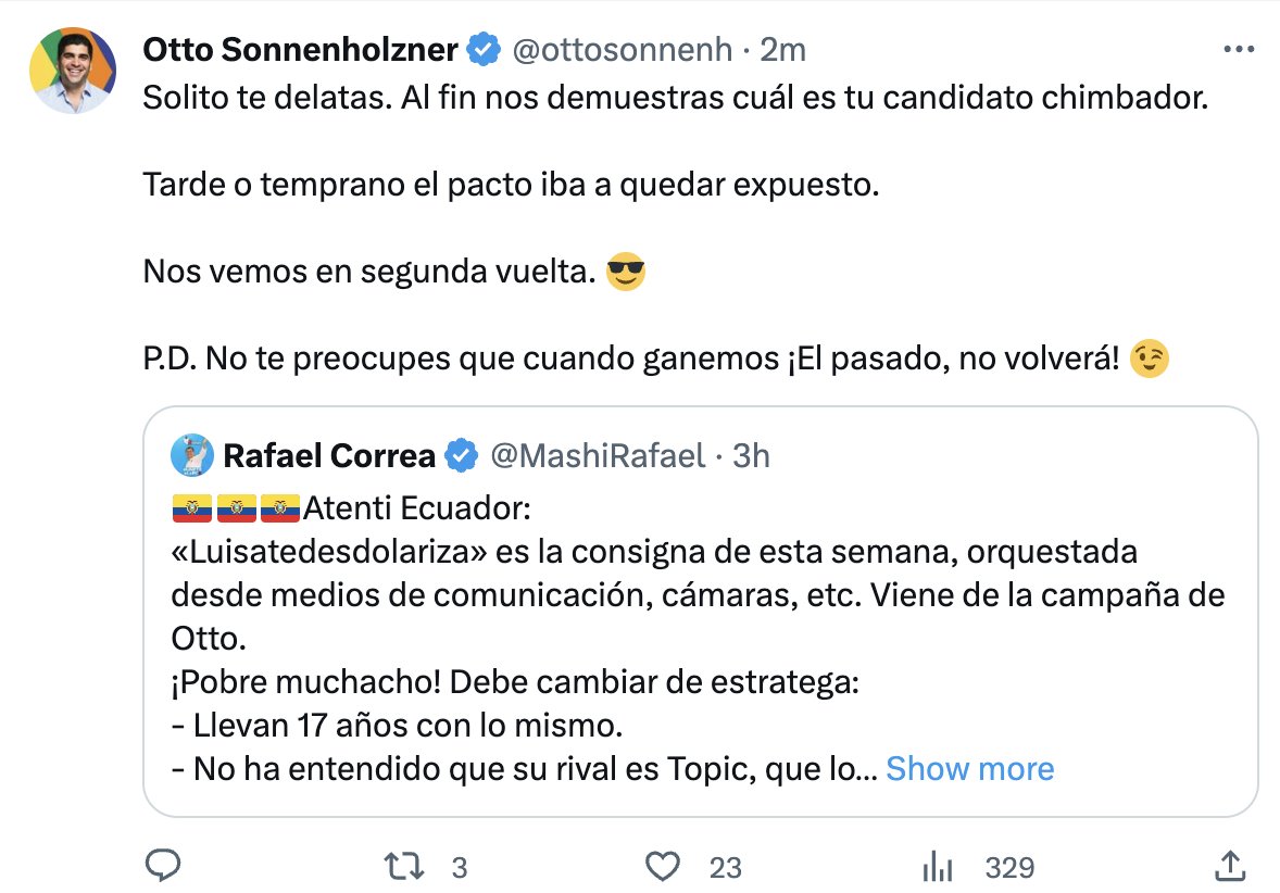 ecuadoraldia365's tweet photo. @ottosonnenh expone pacto Correismo-PSC-Topic. Al parecer el @MashiRafael a quedado expuesto por sus propias letras. Esto en los 90´s se llamaba fatality, ¿Cómo se le dice ahora? https://t.co/CHeNzBVlM9