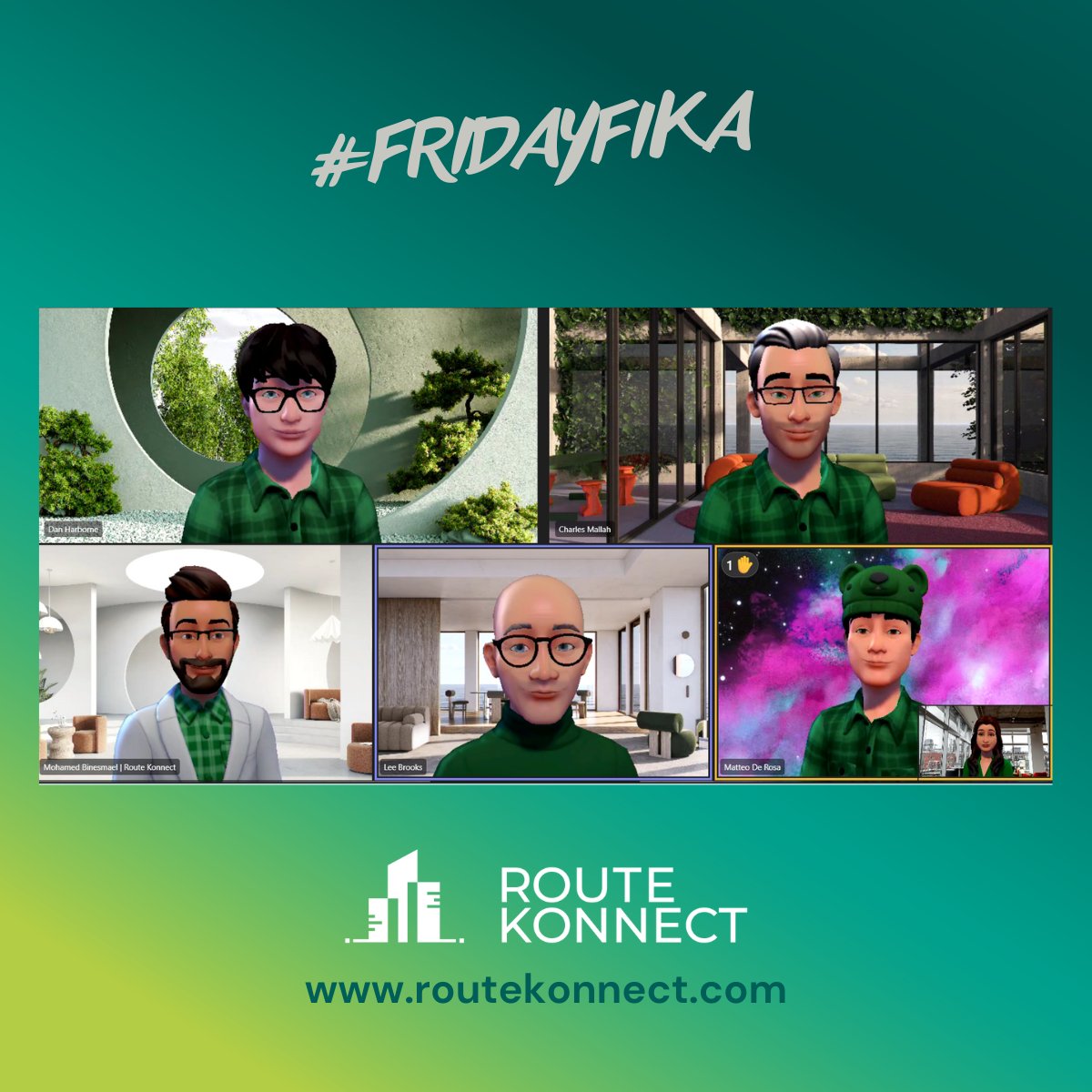 As a remote team it's important to stay connected, which is why we like to throw in a little fun on Fridays with our #Fika, a Swedish concept that means to pause.

In this Fika we designed our #MicrosoftTeams avatars and discovered an option for RK green shirts!

#brandedclothing