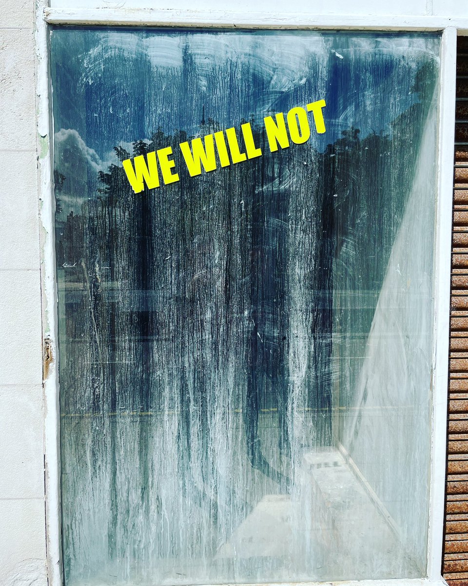 dreambeastpoems's tweet photo. I’m no photographer and a barely there poet but took this photo today of a closed shopfront and it moved me somehow, somewhere … #WeWillNot https://t.co/hjgYJFN9US