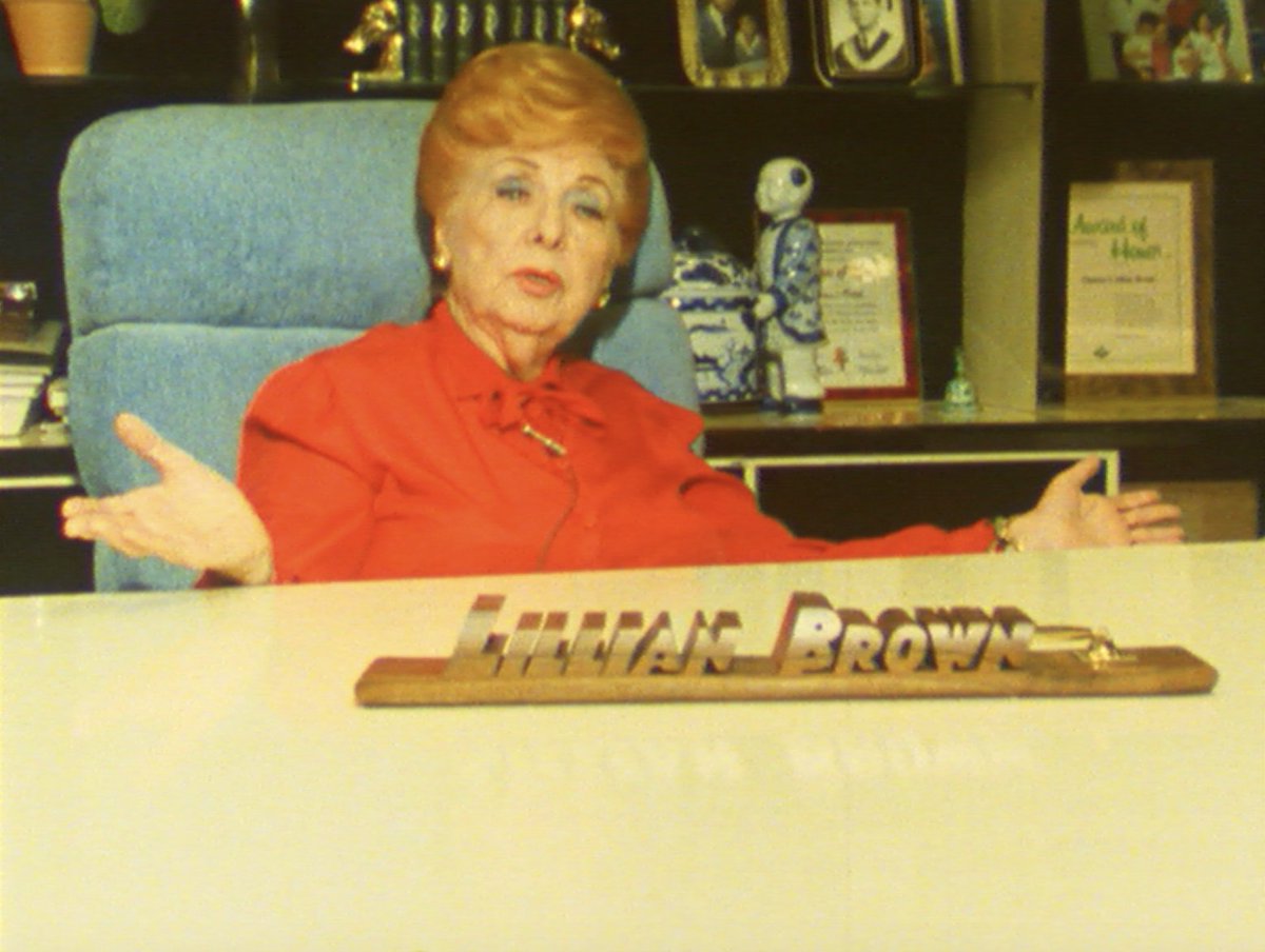 Borscht Belt, Lillian Brown, Brown's Hotel owner (1983)

Read alt. text for full context

#BorschtBelt #CatskillMountains #JewishCulture #Archive #Documentary #Photography #Film