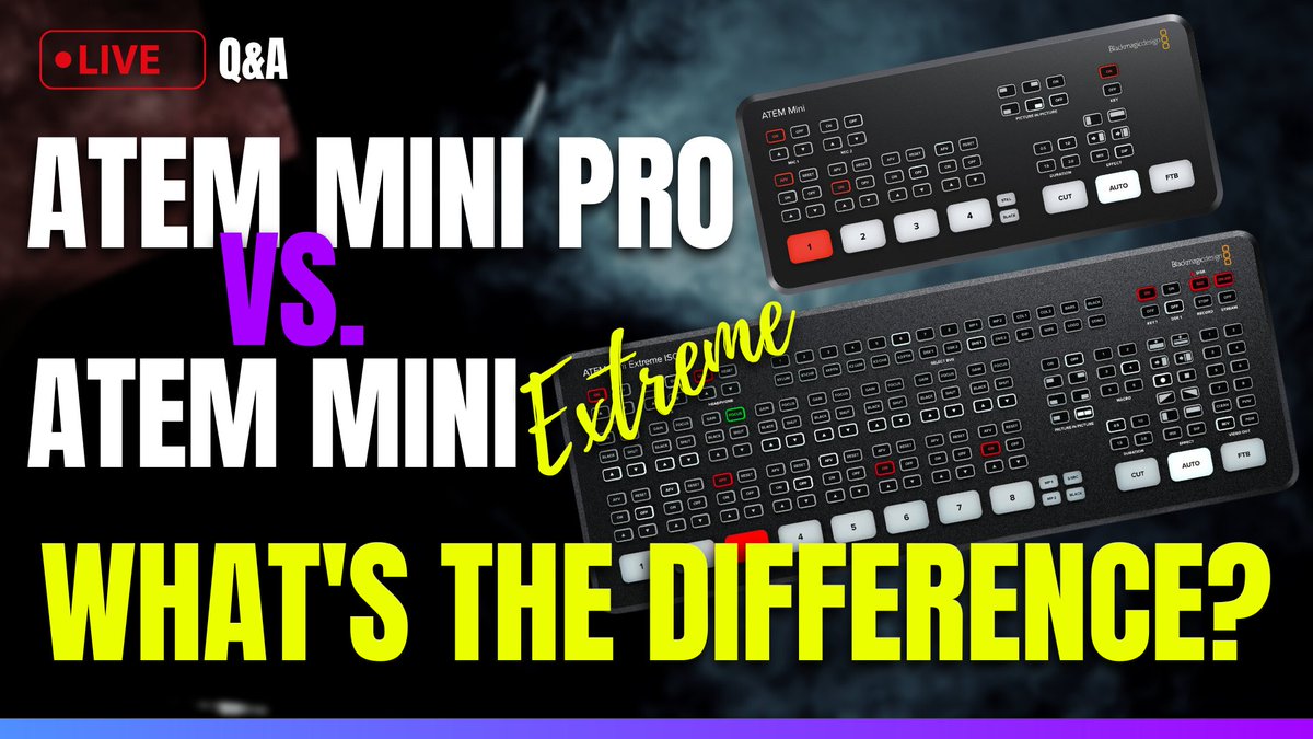 ChurchSetup's tweet image. We&apos;re going live right here on Twitter at 2PM PST - answering questions about the ATEM Mini Pro and Extreme. Join us!

#livestreaming #worshiptech #Church