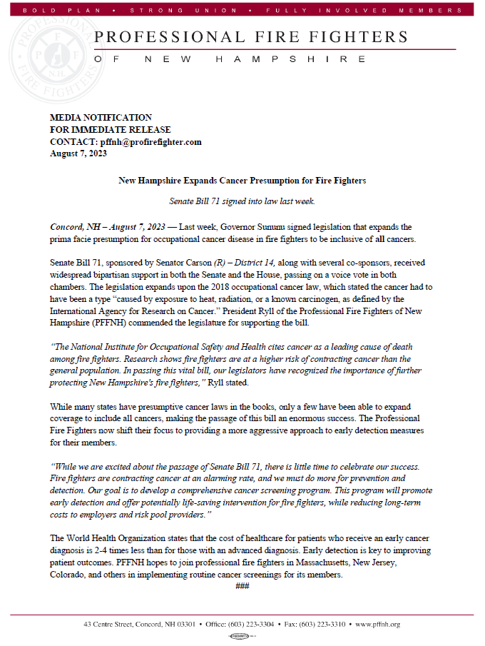 PFFNH's tweet image. Historic Cancer Legislation Signed! 📝