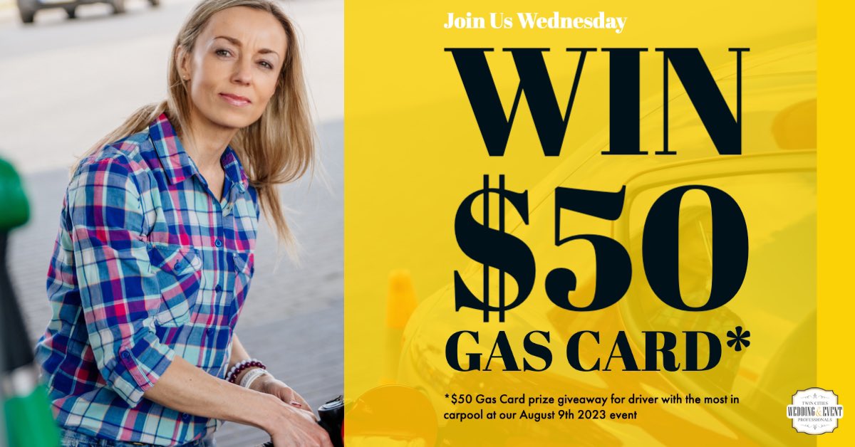 TCWEPnetwork's tweet photo. Join us Wednesday and easily win a $50 gas card 
https://t.co/7zH367k9JH
#TwinCities #networking https://t.co/xoy4By7Qsi