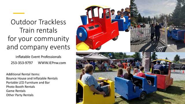 FunWithIEP's tweet image. Check out our outdoor trackless train and party equipment rentals! Book now and make your next event memorable! 🎉 🎊 🛤 🎈 #outdoorrentals #tracklesstrain #partytime #memorableevents #eventspecialists