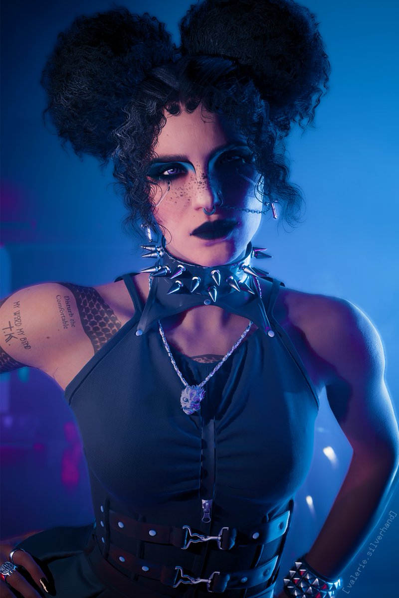 'Black as your soul. I'd rather die than give you control.' - NIN

#photomodemonday #Cyberpunk2077PhotoMode #Cyberpunk2077 #GamerGram  #VirtualPhotography #ArtisticofSociety #ThePhotoMode #TheCapturedCollective #VPRT #valeriesilverhand #WIGVP #Cyberpunk2077art #themoodchallenge