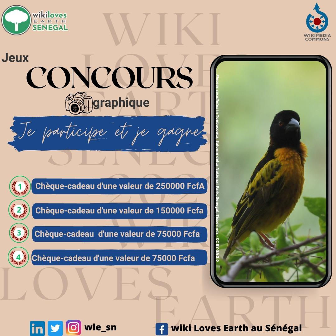 Wle_Sn's tweet photo. Participez à Wiki Loves Earth au Sénégal et gagnez !
.
.
.
.
.
#wikilovesearth #Wikipedia #Wikimedia #wikimediacommons #earth #senegal #ecologie #environnement #photographie #photochallenge2023 #wikimediasn  #WikiLovesEarthSénégal2023 #WikiLovesEarth2023 #WLESN2023 #wlesn https://t.co/HXjUdGnvy5
