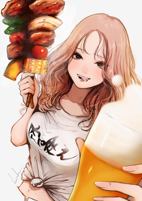 BBQガール  #イラスト