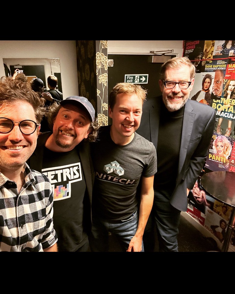 First live Fish recording of the night in the bag and <a href="/richardosman/">Richard Osman</a> just blew the roof off. That was WILD. Round two with another special guest up in 20 mins. #SohoTheatre