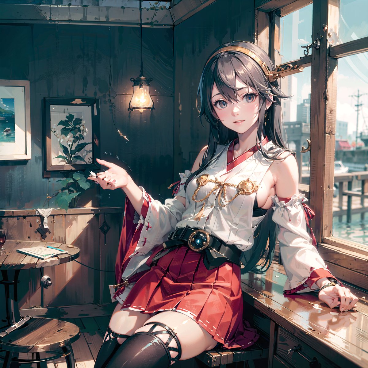 oo30059774's tweet photo. #AIイラスト #AIart #AIイラスト好きと繋がりたい #AI術師さんと繋がりたい #GhostNoteDelta #艦これ #榛名 https://t.co/hhCL5N5J1T