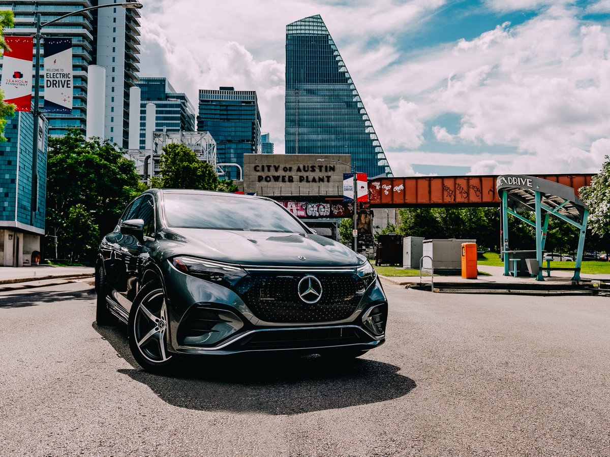 Elegance meets sustainability in the heart of Austin 🚗💚 #MercedesEQ #MercedesBenzofAustin