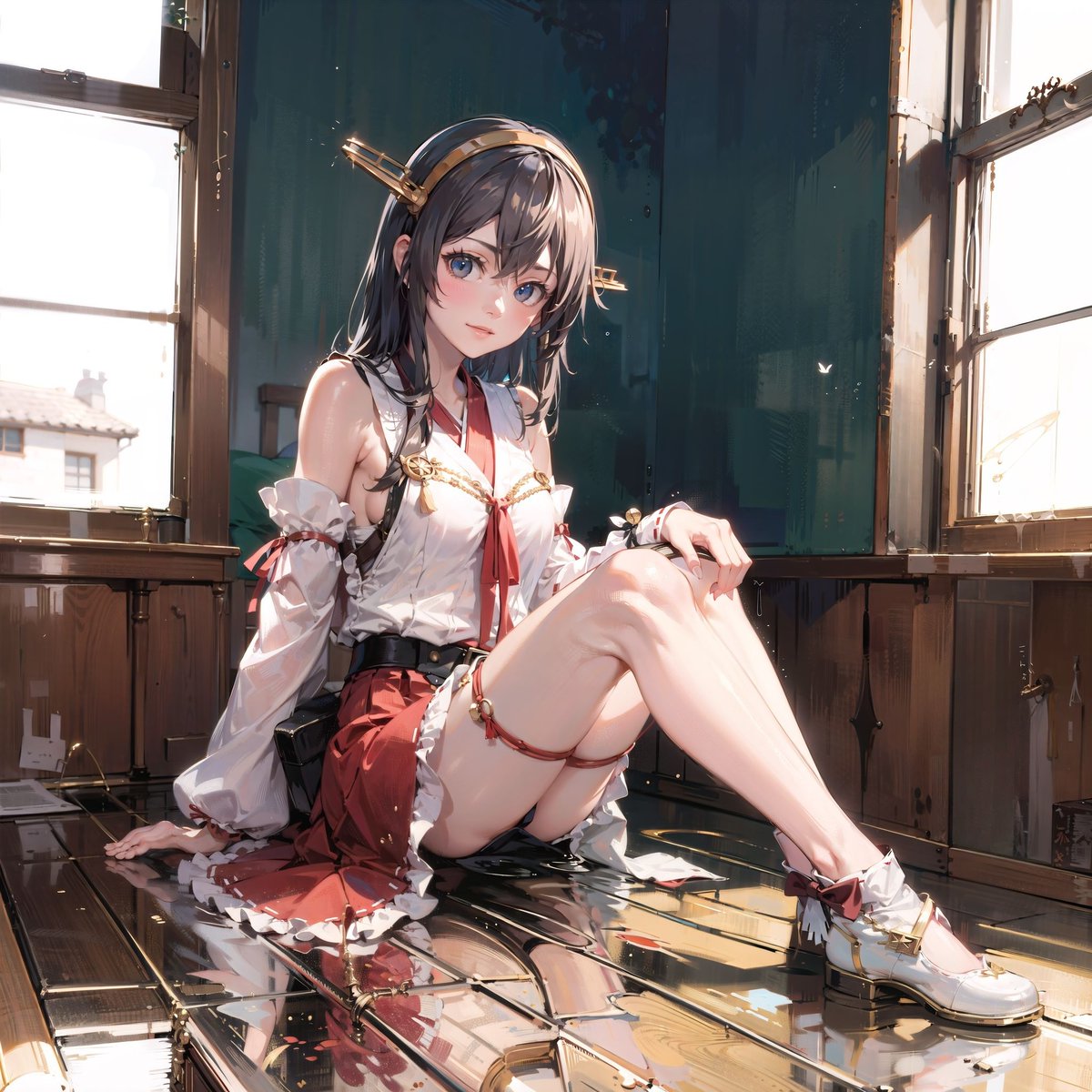 oo30059774's tweet photo. #AIイラスト #AIart #AIイラスト好きと繋がりたい #AI術師さんと繋がりたい #GhostNoteDelta #艦これ #榛名 https://t.co/hhCL5N5J1T