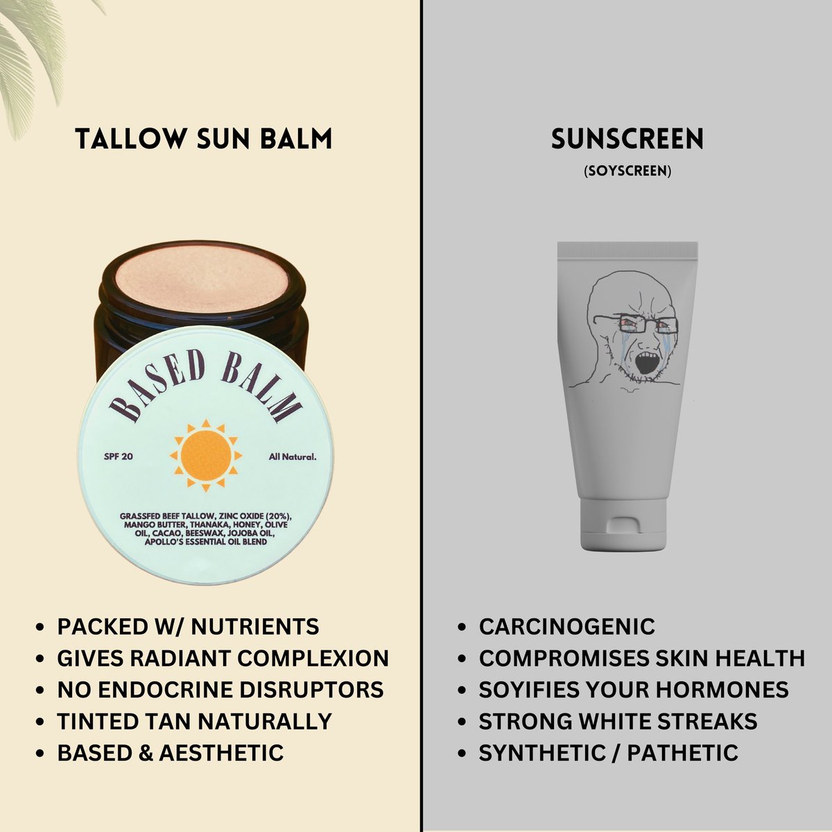 basedbalm's tweet image. Simple really