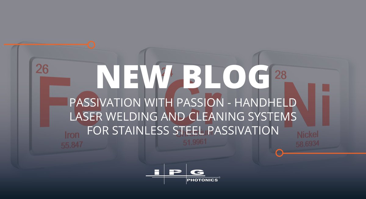 📢 NEW BLOG 

PASSIVATION WITH PASSION - HANDHELD LASER WELDING AND CLEANING SYSTEMS FOR STAINLESS STEEL PASSIVATION

Welding stainless steel can reduce its resistance to corrosion due to the localized heat affected zone.

Traditionally, chemical etching, abrasive blasting, and