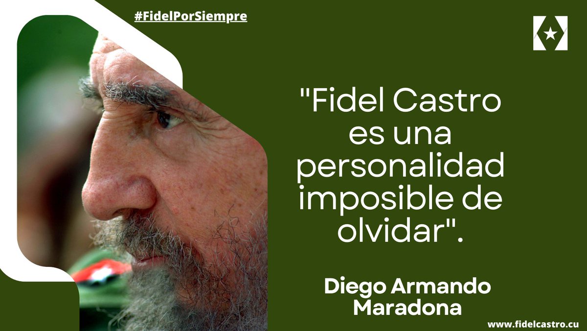 FSoldadodeIdeas's tweet photo. #Maradona 🇨🇺 "Fidel Castro es una personalidad imposible de olvidar".

#FidelPorSiempre https://t.co/HKgEd4nSsY