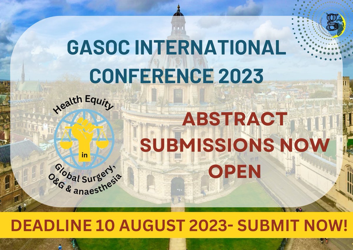🤩Want to present at an INTERNATIONAL CONFERENCE?!🤩 You have just 72 hours remaining to get your abstracts in for the #gasocconference2023 Submit here ▶️▶️▶️tinyurl.com/2d2k6vek