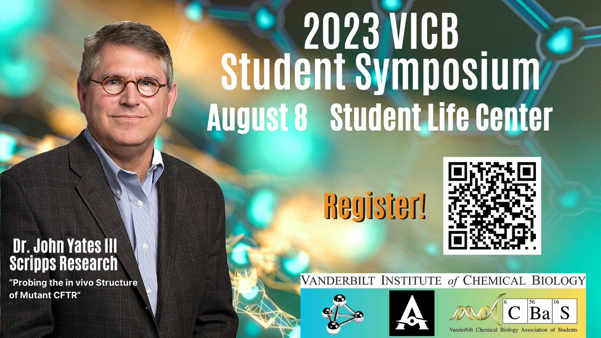 Happening tomorrow! @VICB_Vanderbilt Student Research Symposium with keynote @JohnRYatesIII, @scrippsresearch. Tuesday, August 8, Student Life Center medschool.vanderbilt.edu/vicb/2023-vicb…