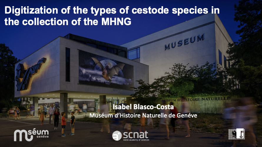 PeerLab_NHMG's tweet photo. A pleasure to share progress on Digitization of types of the Parasitic Platyhelminth Collection of MHNG funded by #swisscollnet & #MuséumGenève at the IWCSP. Fruitful discussions with scientists & peer curators! @MuseumGeneve @scnatCH @SBFI_CH @fns_ch @eurotaxonomy @Annalida500 https://t.co/v9T8Q8EIxX