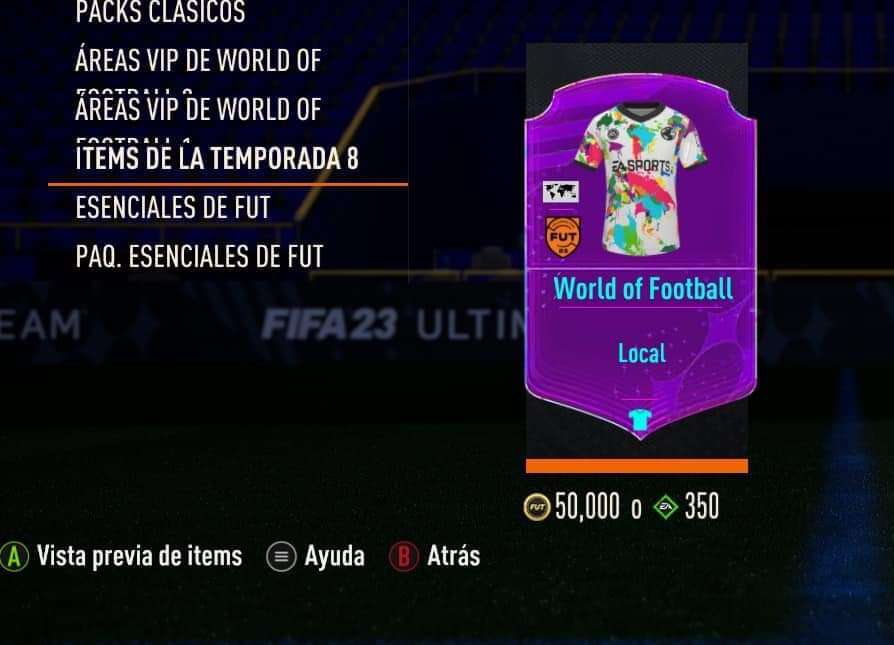 fifapatia1's tweet photo. Nuevos objetivos de experiencia, tienen que usar el uniforme de local de #WorldofFootball, lo encontramos en 50K en la tienda
•Hacer los siguientes objetivos en cualquier modo de juego ya que tengan el uniforme:
-Jugar 2 partidos
-Ganar 1 partido
-Anotar 3 goles https://t.co/x6hxWZ4iUb