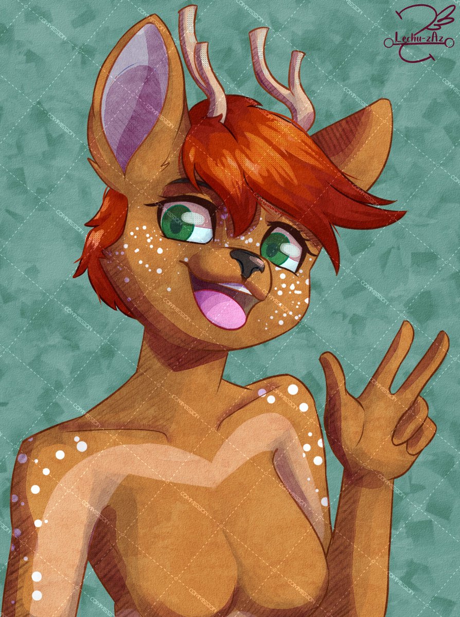 🌟 Commission for Rayla Ojeda-Wells Thank you so much! Testing a new watermark for my commissions too . #csp #furry #furryart #anthro #sketch #deer #doe #cerval #watercolor #commission