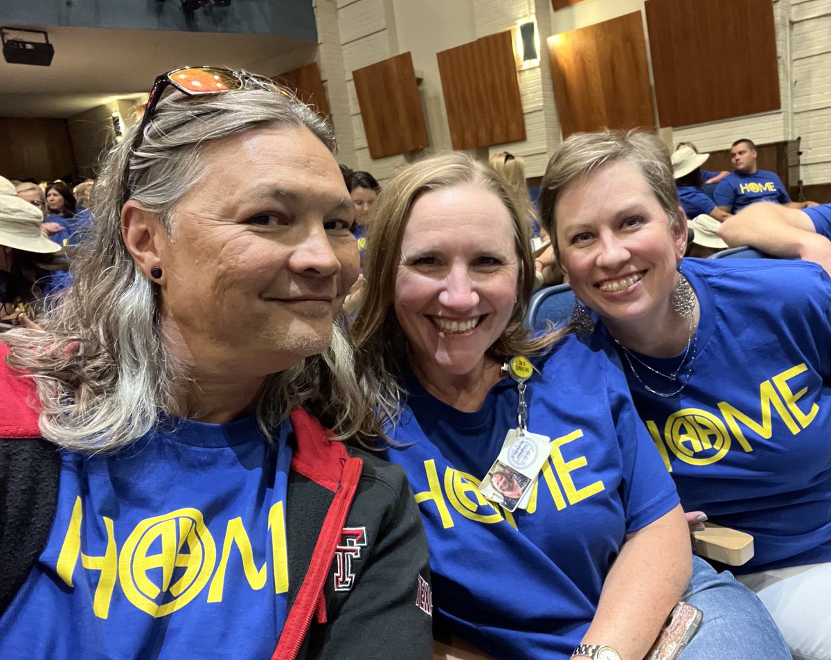 We know the <a href="/AHISD/">Alamo Heights ISD</a> convocation theme is #HOME, but for us, it’s about #HOMIES! Having great colleagues/friends to work with at <a href="/AHHSmules/">AHHS Mules</a>—makes all the difference.
Bring on 2023-24!
💙💛💙💛
<a href="/simplyhughes09/">Stephanie Ann Hughes</a> <a href="/catwidder/">Cat Widder</a> <a href="/ahhs_ptso/">AHHS PTSO</a> <a href="/AHSFoundation/">AH School Foundation</a> @WeGoPublic <a href="/RootEdSA/">RootEd Texas</a> #Wellness