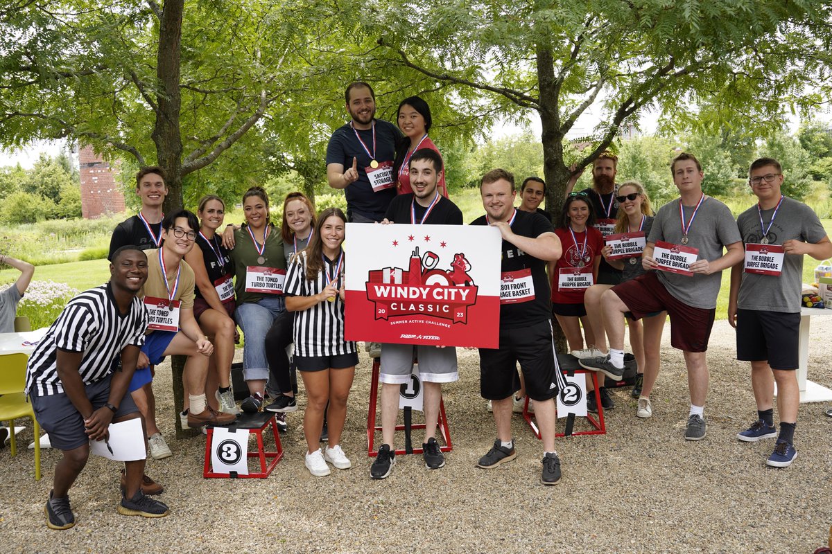 RadioFlyerJobs's tweet photo. The Windy City Classic marked the end of our annual Summer Active Challenge! 🏁🎉This summer, Flyers teamed up to earn points by doing group workouts. At our finale event, where teams went head to head in Chicago-themed games.

#Wellness #Collaboration #WellnessAtWork https://t.co/ZTqEH6mjr8
