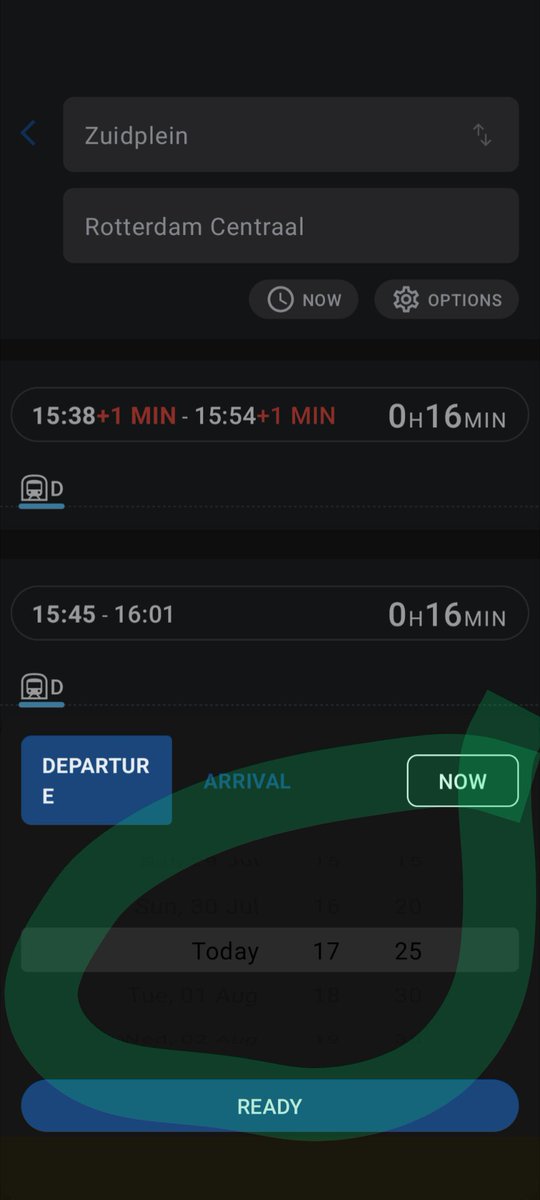 randysem's tweet photo. Hallo @RETRotterdam, leuk de nieuwe app. Of eigenlijk vind ik het niet leuk omdat het veel moeilijker is om een lijn te vinden en te zien hoe laat deze ergens komt en waar de volgende is.
Maar op de Google Pixel 7a zijn de tijden in die roller niet of amper leesbaar. https://t.co/ZUESvs99bB