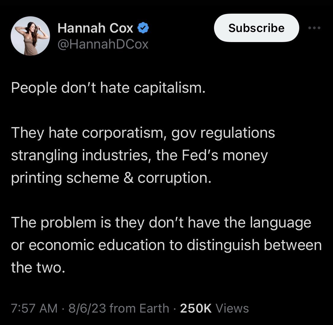 No I hate capitalism