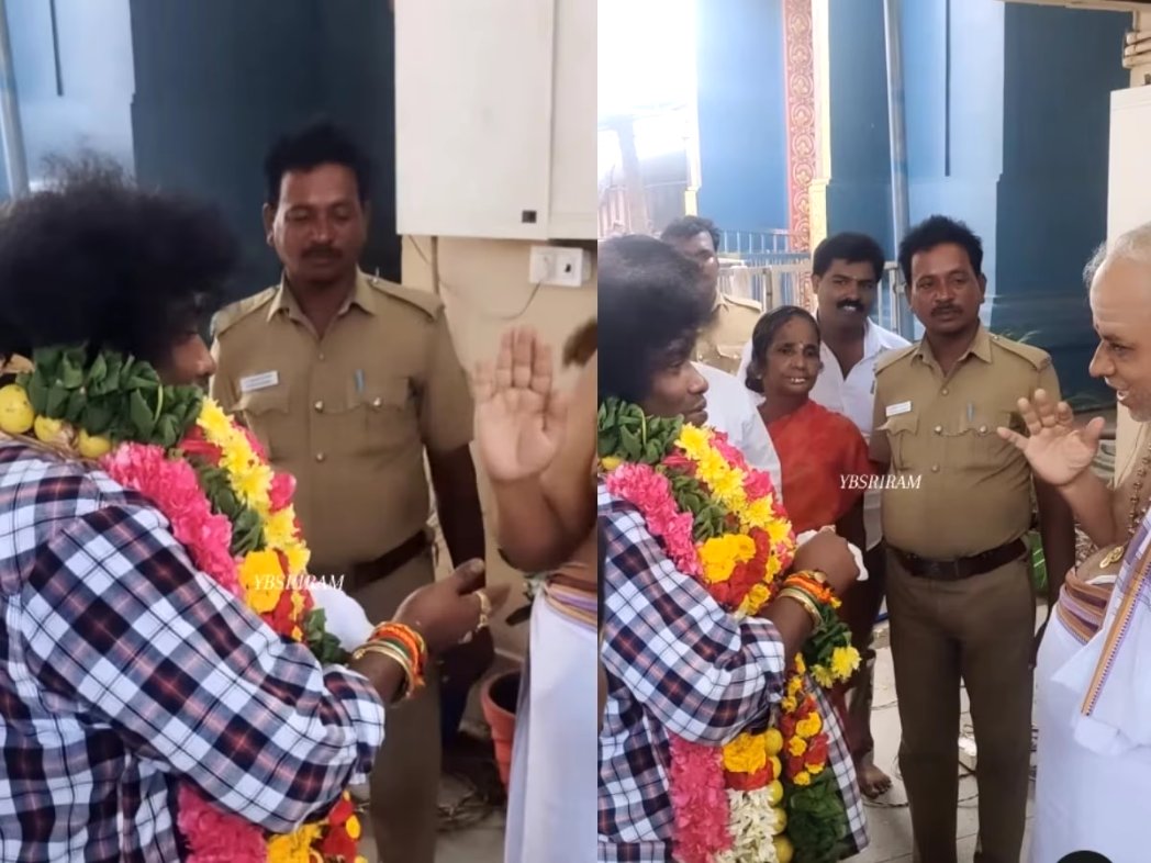 WeDravidians's tweet photo. Upper caste priest denies to shake hands with top Tamil movies comedian Yogi Babu!

The pic goes viral...

But many people have awareness about this untouchability which is 2000+ years old. https://t.co/FLFn4cHAYh