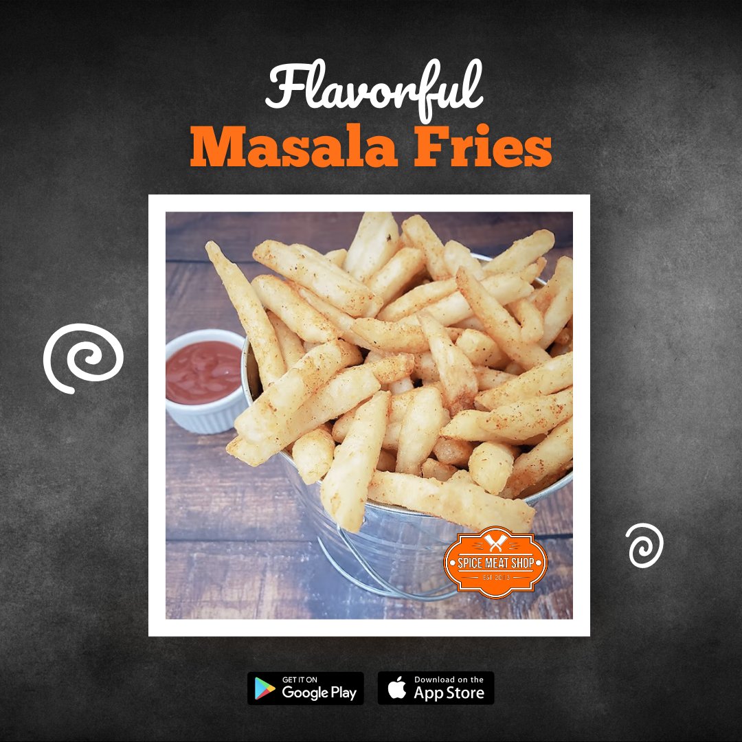 French fries with an Indian twist! Indulge in our delectable masala fries with the perfect blend of spice and crunch 😍

#spicemeatshop #spicemeats #surrey #indianfood #indianspices #masala #tasty