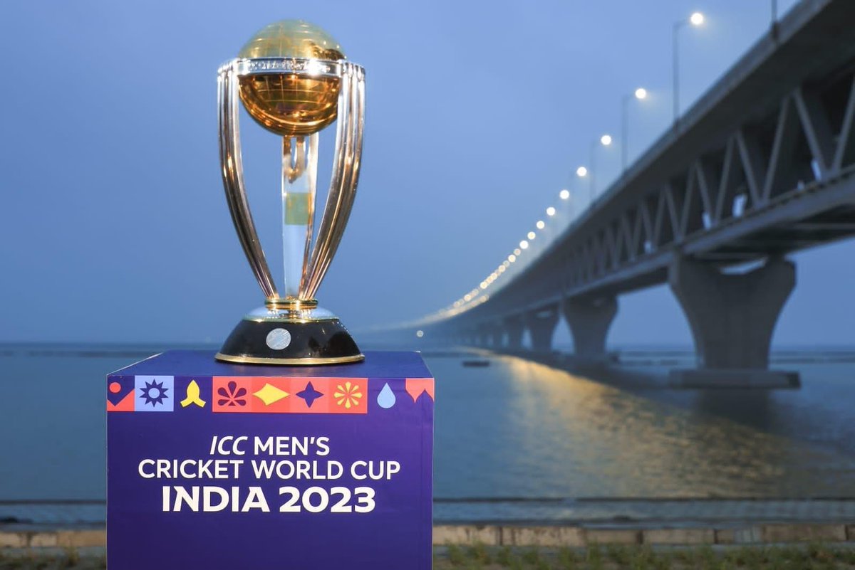 IsalmSakib's tweet photo. Padma Bridge and World Cup Trophy on Pramatta River. Bangladesh will win this time. https://t.co/BLlh4HZE5X