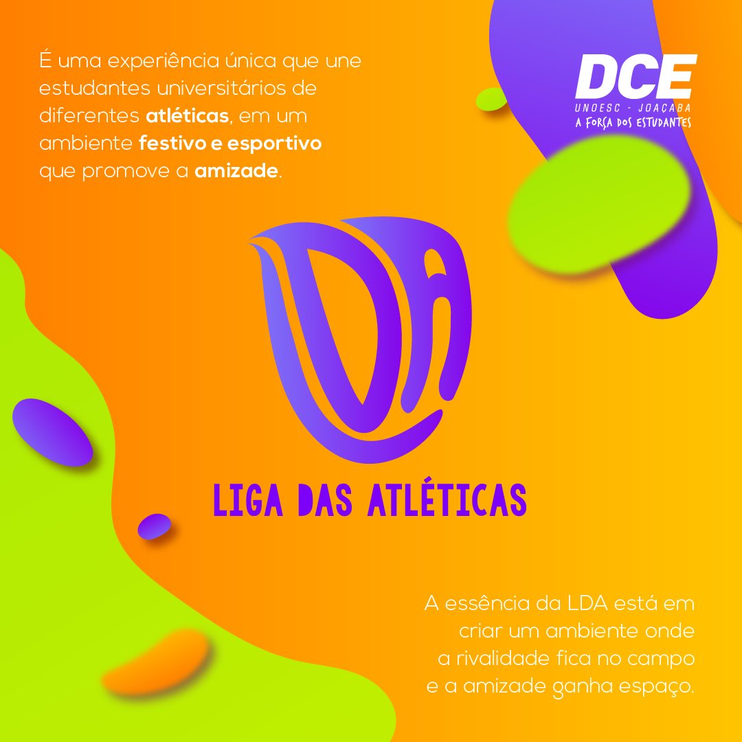 dce_unoesc's tweet photo. A CIA está de volta, e agora como LDA - Liga Das Atléticas! https://t.co/PGK7t3O5Vn