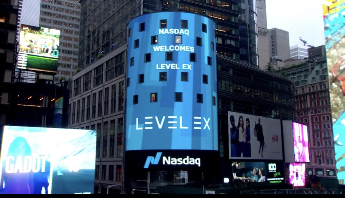 Sandylusmith's tweet photo. Honored to participate in Nasdaq's opening bell ceremony with my company Level Ex and it’s CEO, Sam Glassengerg, as winners of the Chicago Innovation Award. #NASDAQ #ChicagoInnovation #LevelEx https://t.co/EhPPk2d2rN