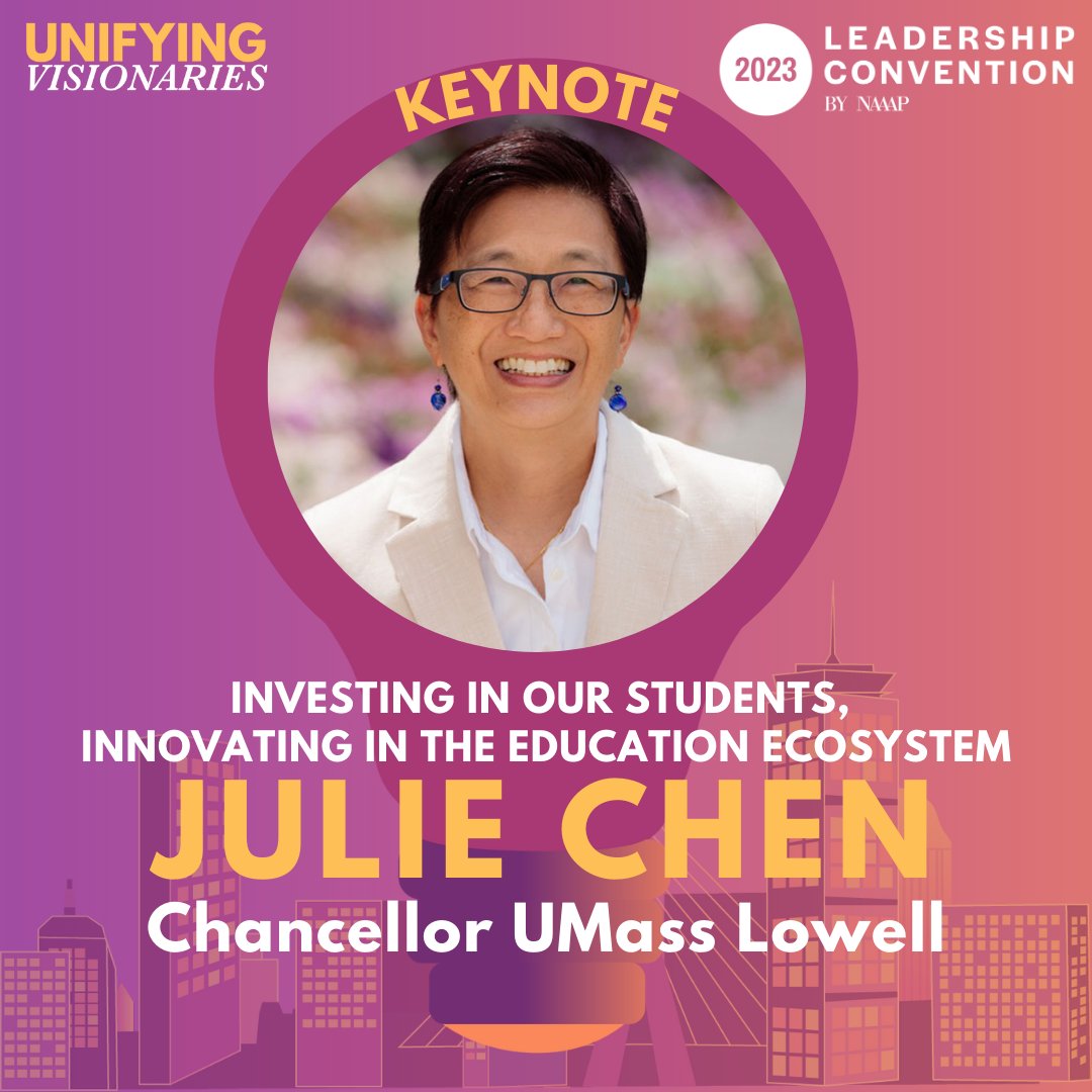 NAAAP National (@naaap) on Twitter photo Students are an integral part of the New England community 🤗, which is why are excited to introduce Julie Chen, Chancellor of <a href="/UMassLowell/">UMass Lowell</a> as a Keynote Speaker 💡! “Investing in our Students, Innovating in the Education Ecosystem” 📚 at #NAAAPLC23 📣!
LeadershipConvention.org Students are an integral part of the New England community 🤗, which is why are excited to introduce Julie Chen, Chancellor of <a href="/UMassLowell/">UMass Lowell</a> as a Keynote Speaker 💡! “Investing in our Students, Innovating in the Education Ecosystem” 📚 at #NAAAPLC23 📣!
LeadershipConvention.org