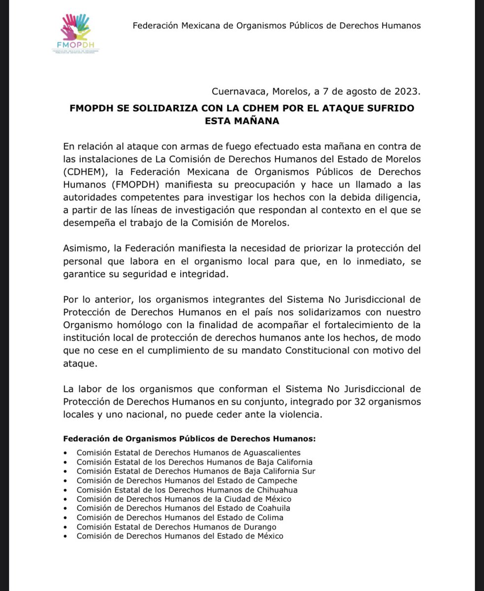 Ombudsperson México tweet media