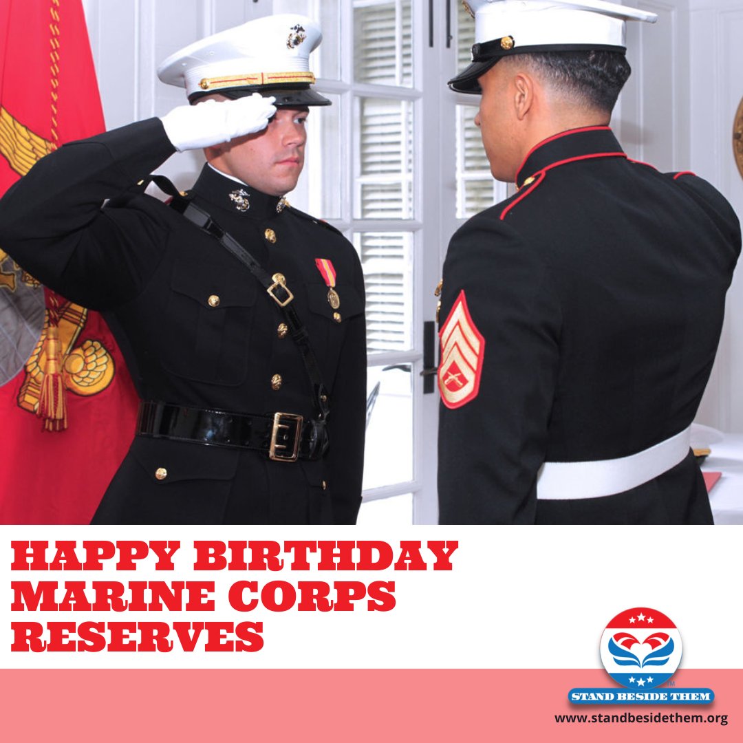 The United States Marine Corps Reserve was established when Congress passed the Naval Appropriations Act of Aug. 29, 1916. Happy Birthday Marine Corps Reserve!

#standbesidethem #supportourveterans #ActiveDuty #USMilitary #VeteranSupport #Veteran  #Military #MarineCorpsReserve