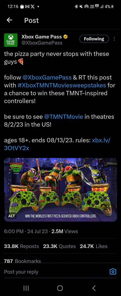 bean_gm24's tweet photo. #XboxTMNTMoviesweepstakes this contolers are a kids dream https://t.co/2LuWNgx9Oh