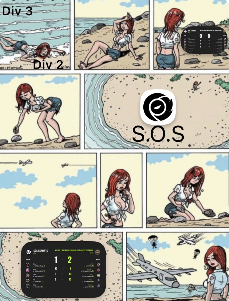 Today we won against <a href="/ScytheofSeraph/">SOS Esports</a>. Sadly their first game in Div 2 was against us and even tho they tried reaching for help… all help came too late, the damage was already done.
We wish them a good recovery for their next games and hopefully they’ll get the help they need😈