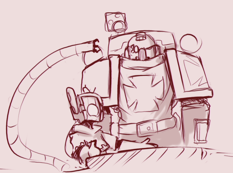 Maffi1996's tweet image. Yes, that is a plasma bullpup pistol.
#warhammer40k #WarhammerCommunity #crisisgal