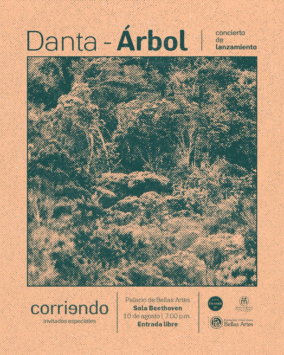 Este jueves estaremos presentando Árbol, el nuevo disco de Danta <a href="/labandadeltapir/">Danta</a> en la Sala Beethoven del Palacio de Bellas Artes @bellasartesmedellin . Un lugar emblemático, tal vez la sala de conciertos más antigua de la ciudad, por donde se dice,