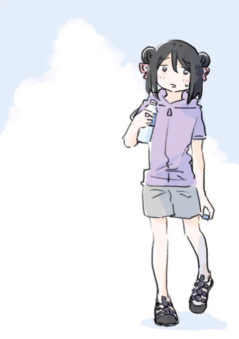 朝の散歩黒江ちゃん
