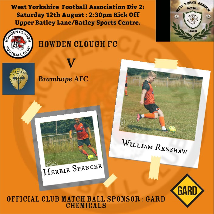 howden_clough's tweet photo. 1st Game of the season is upon us on Sat 12th August when Howden Clough FC 1st Team entertain new club @BramhopeAFC  to the West Yorkshire League.Kick off is at 2:30pm at Batley Sports Centre, Windmill Ln, Howden Clough, WF17 0QD. Come and support the lads. 
#UTC 
@WYAFLOfficial https://t.co/rTAY5knqGQ