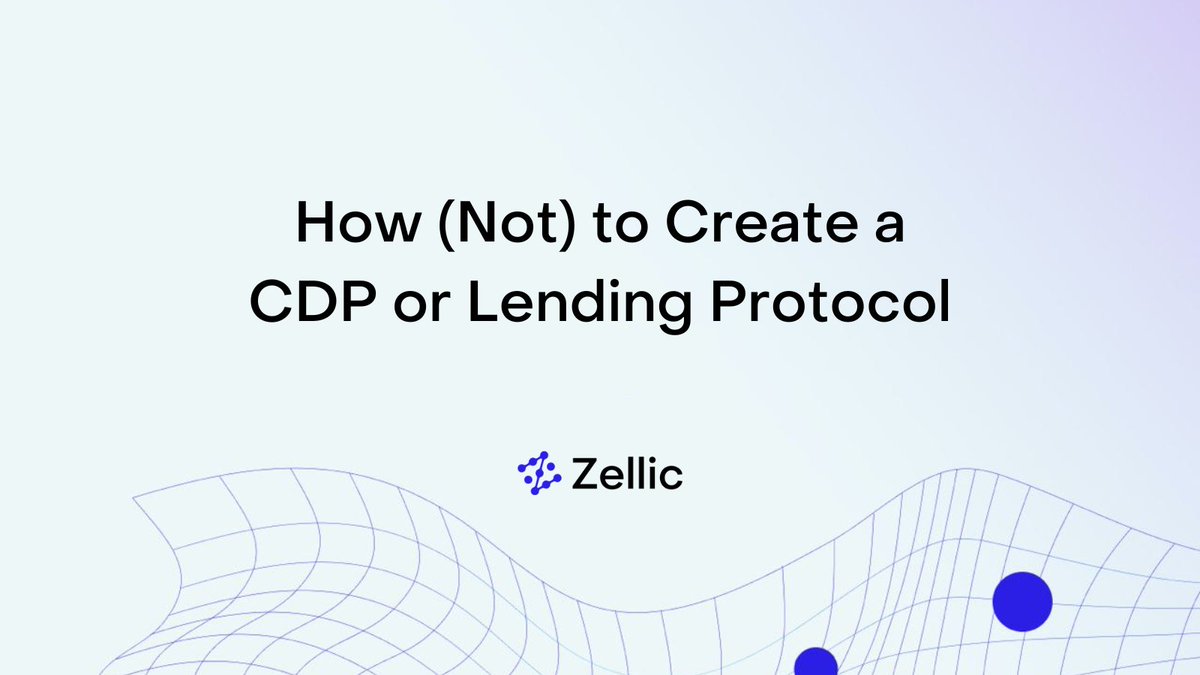 zellic_io's tweet photo. Collateralized debt positions (CDPs) and lending protocols are at the core of DeFi.

In this thread, we'll

✅ Share common bugs in CDPs and lending protocols
✅ Tour real-life examples that led to major hacks

Let's get started! https://t.co/ZAbNm1QLXp