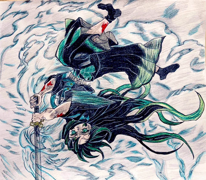 便乗させてもらいます! 時透無一郎の誕生日だそうなので 描いた無一郎イラストを載せます! 左 色鉛筆  右 コピック #時透無一郎生誕祭2023 #時透無一郎誕生祭2023 #鬼滅の刃 #DemonSlayer