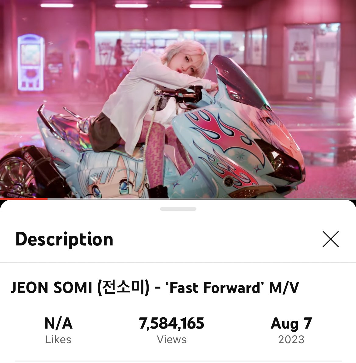 SOMI_INTER's tweet photo. #FASTFORWARD   M/V by @somi_official_ has surpassed 7,000,000 VIEWS on YouTube ⏩️

🔗: https://t.co/EuCTR1TU0P

#전소미              #GamePlan          
#JEONSOMI_GAMEPLAN_20230807 https://t.co/DO5jLYeV8R