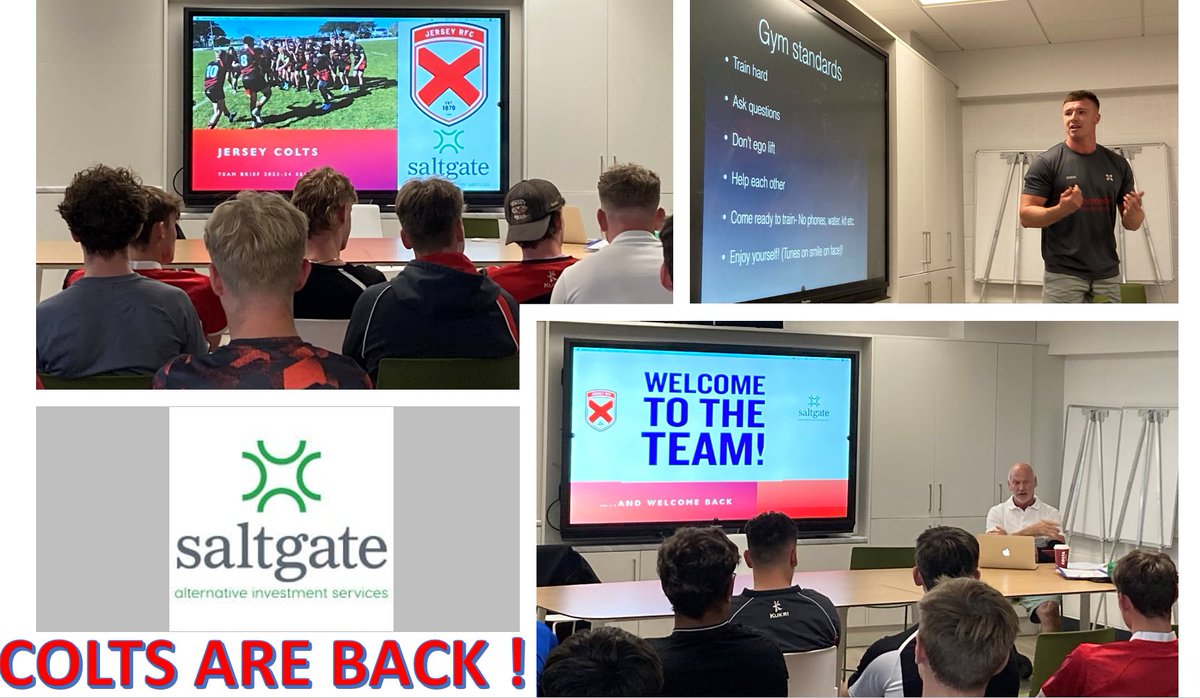 JerseyRFCMJ's tweet photo. Not only was it great to see a large Colts contingent return tonight but also that @Tim2Grey  and @JamesMiitchell  are back!!

#Saltgate #Boysareback #journeybegins

Proudly sponsored by @SaltgateGroup  and supported by @AcademyStrive https://t.co/AwXWZoItCa