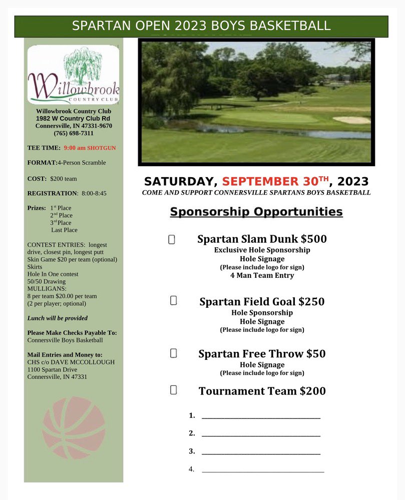 Our annual Spart Golf outing is coming soon. Get your teams together and come have a good time! All info is on the flyer below and don’t hesistate to reach out.