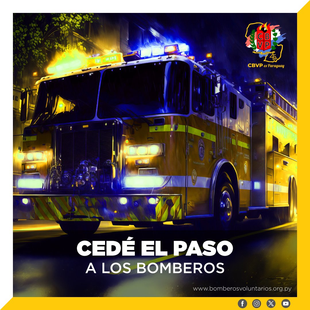 CEDÉ EL PASO A LOS BOMBEROS

Solicitamos a los conductores cooperar con nosotros, cediendo el paso al escuchar la sirena de emergencia de nuestros vehículos.

Estamos en temporada de incendios forestales y cada minuto que ganemos marca la diferencia.