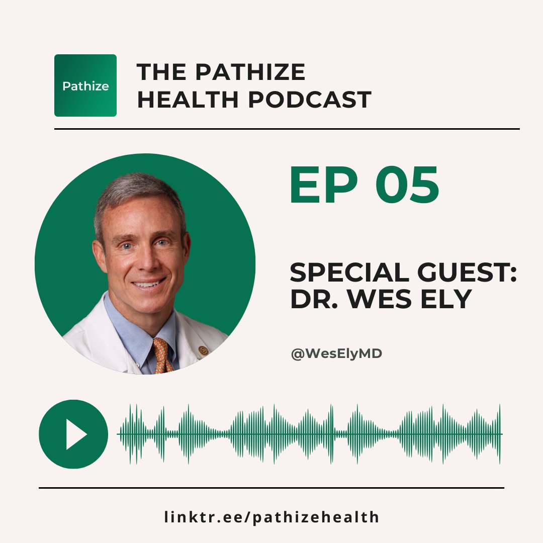 We are very excited to be releasing the full podcast featuring <a href="/WesElyMD/">WesElyMD</a>!

Dr. Wes Ely is a Critical Care pulmonologist, Professor of Medicine at Vanderbilt University, and Co-Director of <a href="/CIBScenter/">CIBS Center</a>. 

Check out the full podcast below:
bit.ly/pathizepodcast